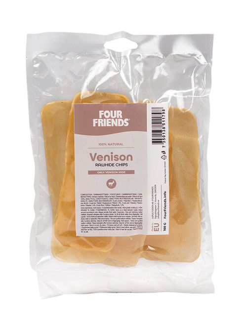 Venison rawhide chips till Hund från FourFriends