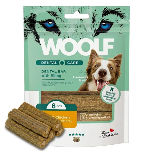 Dental Care Chicken & Cranberry Bar Tuggben till Hund från Woolf Snacks