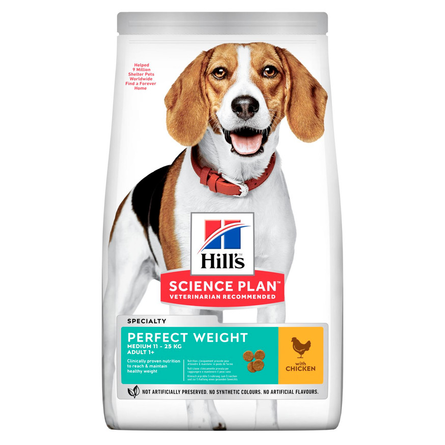 Adult Perfect Weight Medium torrfoder med kyckling Hundfoder