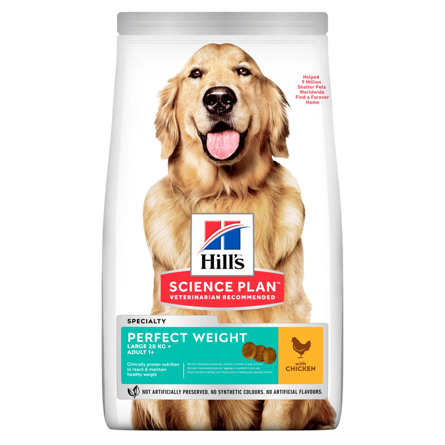 Adult Perfect Weight Large Breed torrfoder med kyckling Hundfoder