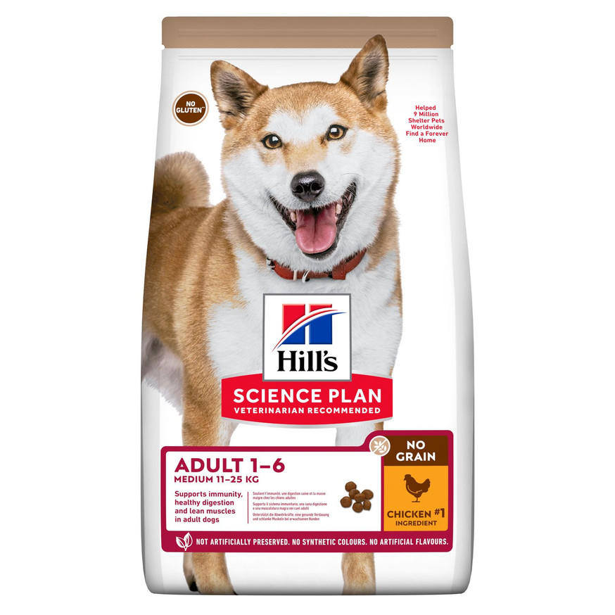 Adult Medium No Grain torrfoder med kyckling Hundfoder