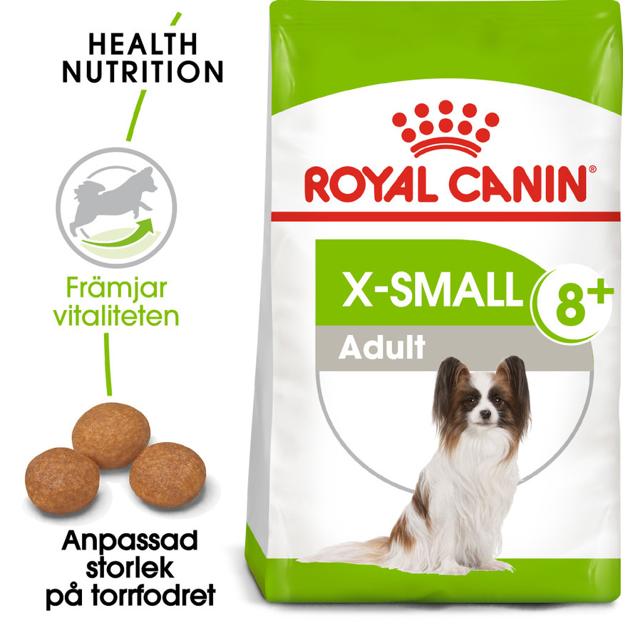 X-Small 8+ Adult Torrfoder för hund