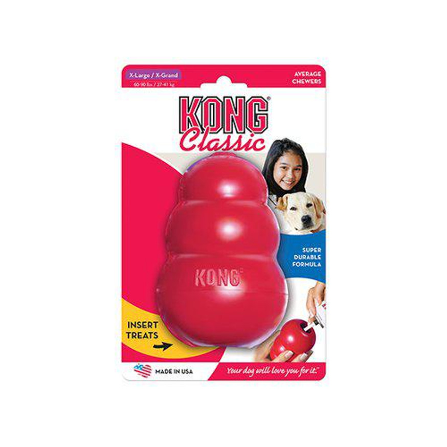 KONG Classic Röd Gummileksak - XL