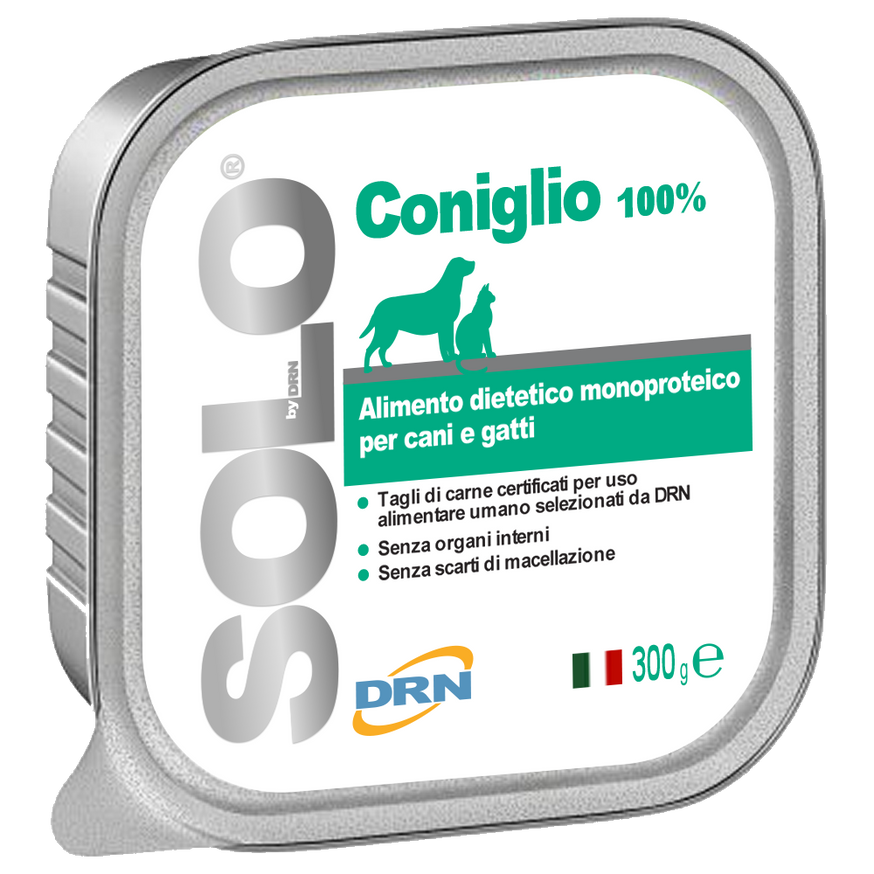 DRN Solo Kanin Monoprotein Våtfoder för hund & katt - 300 g