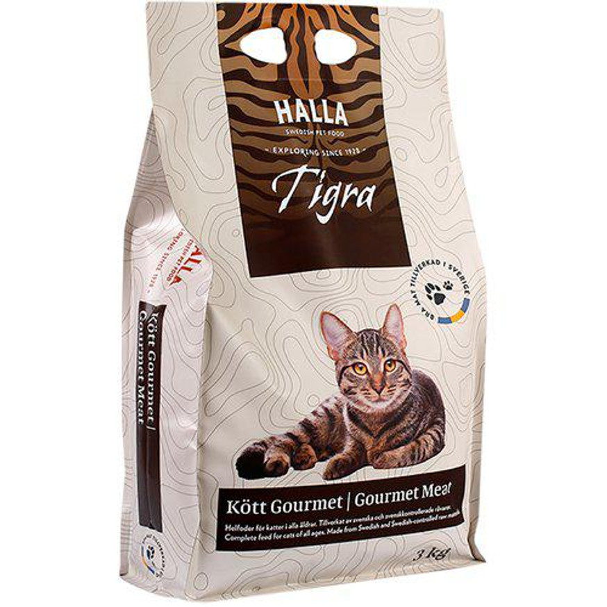 Kattfoder Tigra Kött Gourmet - 3 kg