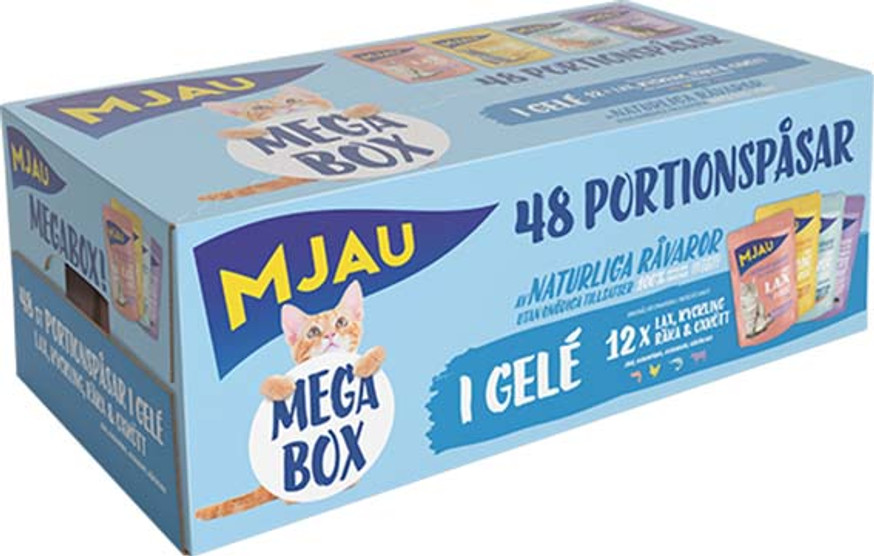 Megabox Kött & Fisk i Gelé Kattfoder