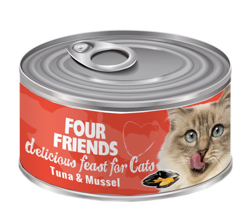 Våtfoder Tonfisk & Mussla för Katt