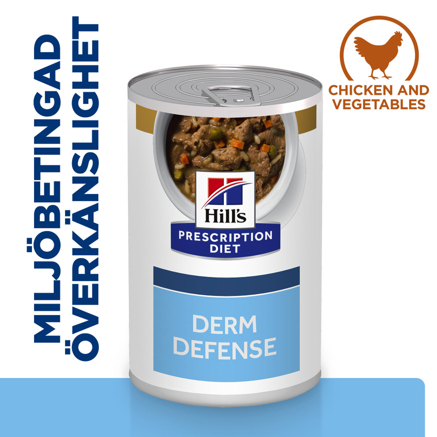 Prescription Diet Derm Defense Stew Våtfoder Grönsaker & Kyckling för hund