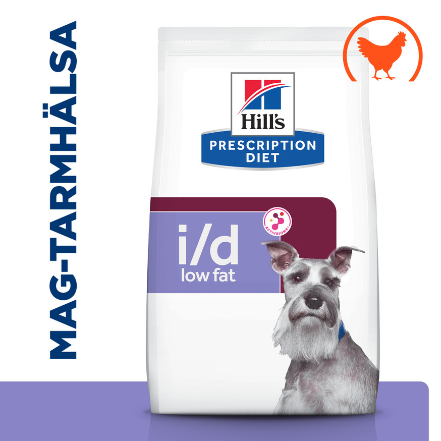 Prescription Diet i/d Digestive Care Low Fat Hundfoder med Kycklingsmak