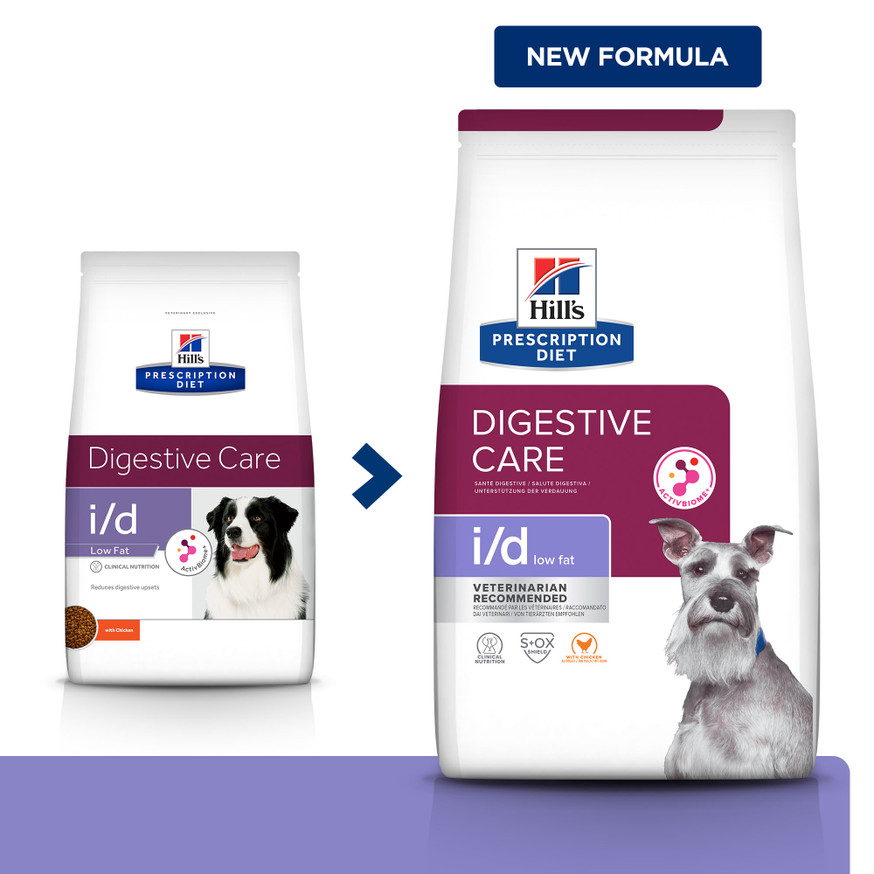 Prescription Diet i/d Digestive Care Low Fat Hundfoder med Kycklingsmak