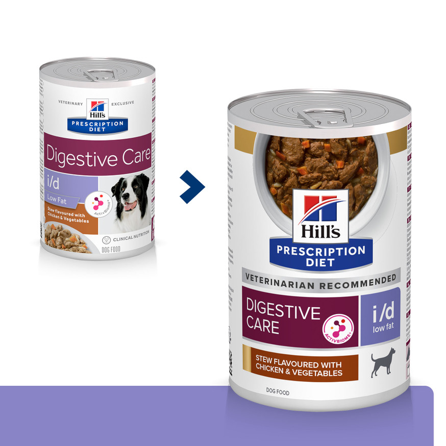 Prescription Diet i/d Digestive Care Low Fat Stew med Kyckling Hundfoder