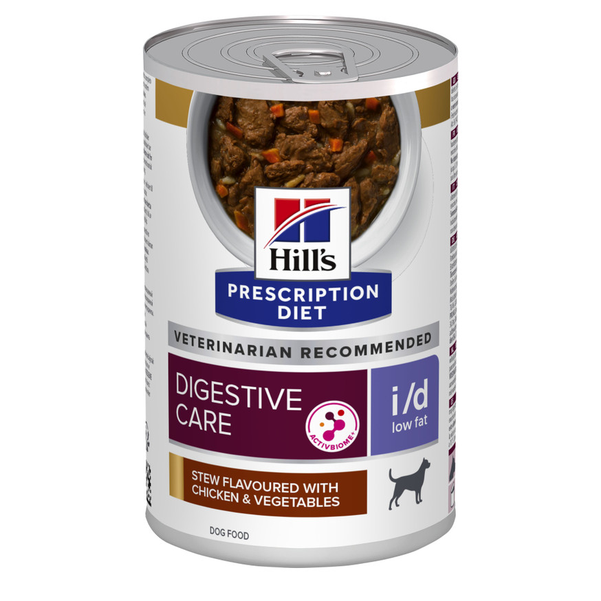 Prescription Diet i/d Digestive Care Low Fat Stew med Kyckling Hundfoder