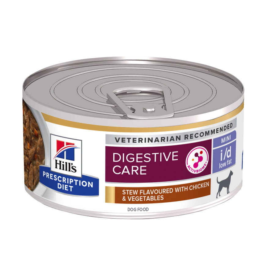 Prescription Diet i/d Digestive Care Low Fat Mini Stew med Kyckling & Tillsatta Grönsaker Hundfoder