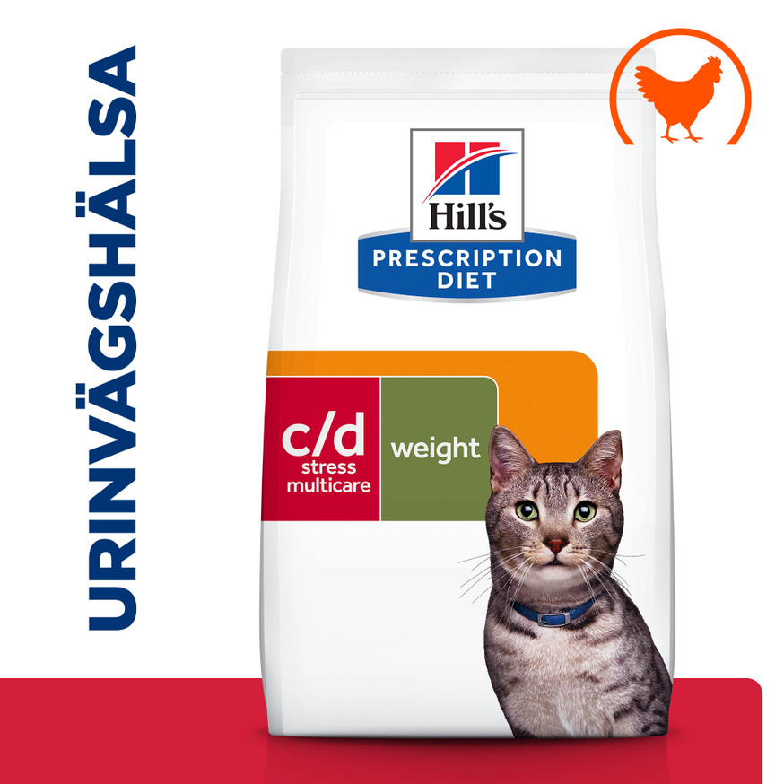 Prescription Diet c/d Multicare Stress  + Metabolic Torrfoder för Katt med Kyckling