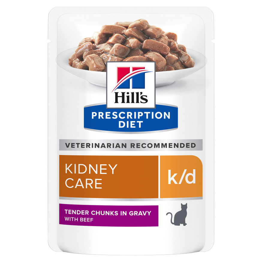 Prescription Diet k/d Kidney Care Våtfoder till Katt i Portionspåse med Nötkött