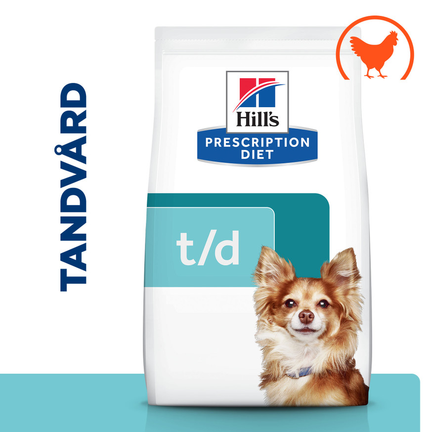 Prescription Diet t/d Dental Care Mini Hundfoder med Kyckling för Små Raser