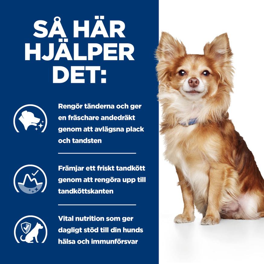 Prescription Diet t/d Dental Care Mini Hundfoder med Kyckling för Små Raser