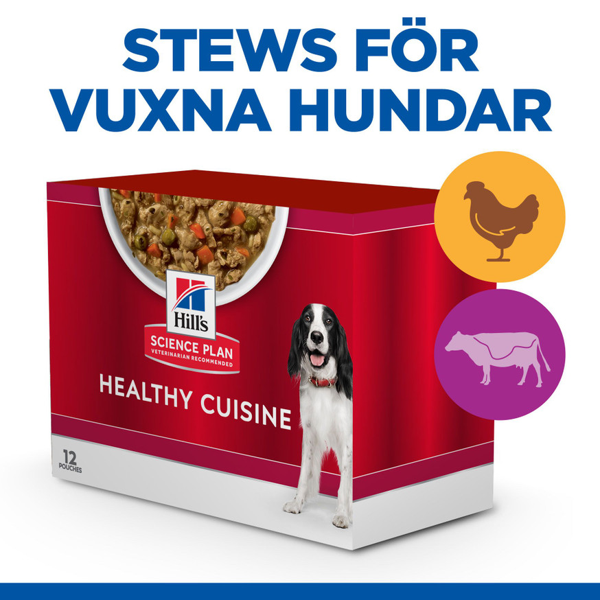 Healthy Cuisine Stew Våtfoder till Hund med Nötkött & Kyckling