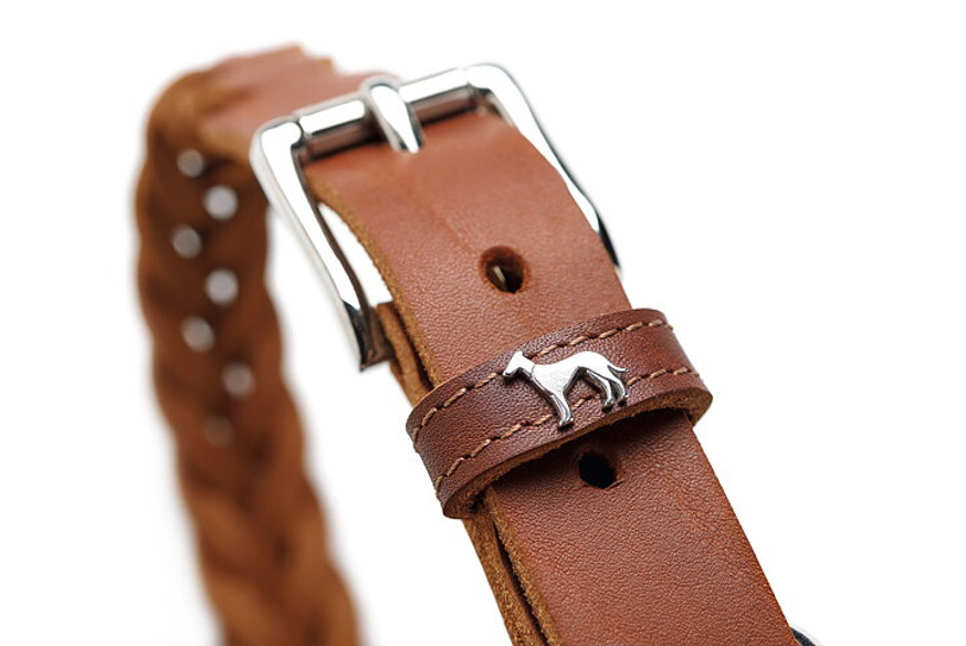 Solid Education Special Oxläderhalsband - 45 Cognac, 50 Cognac, 55 Cognac