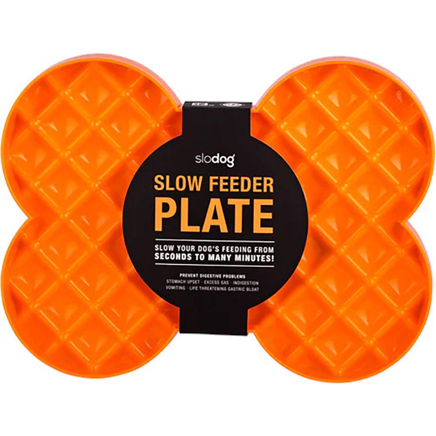 Slickmatta Slow Feeder Plate - Orange