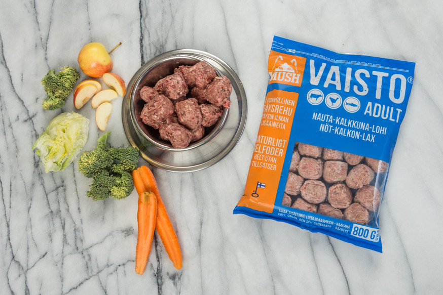 Vaisto® Köttbullar Nöt-Kalkon-Lax Hundfoder