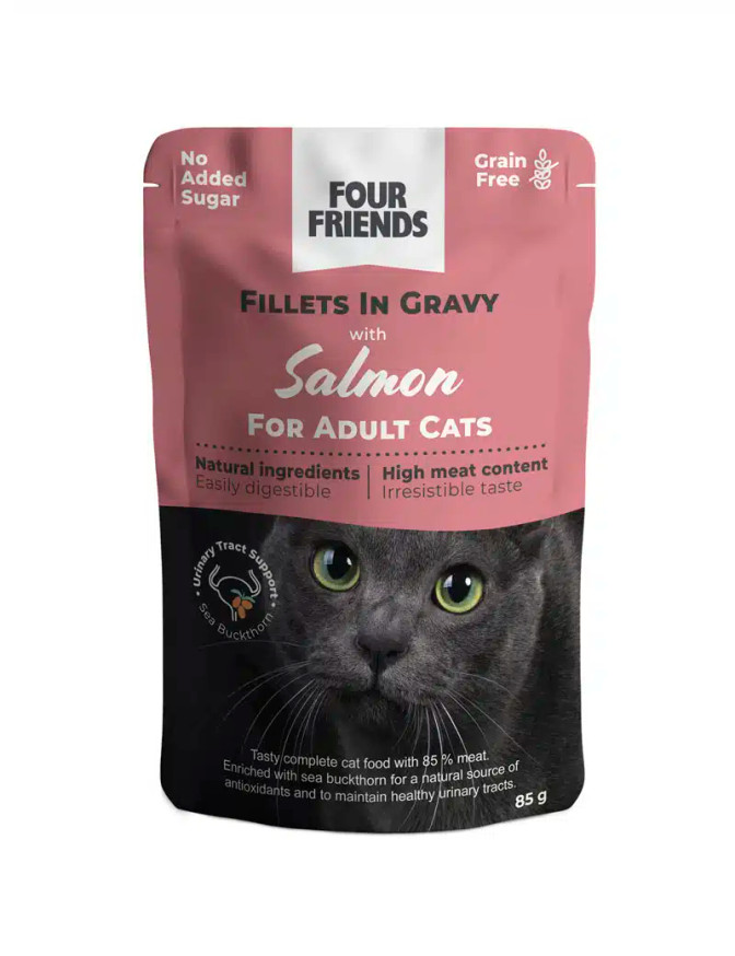 Adult Salmon in Gravy Pouch Kattfoder