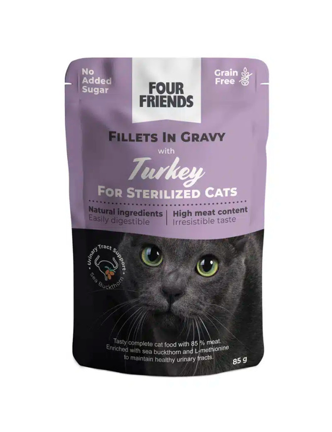 Sterilized Turkey in Gravy Pouch Kattfoder
