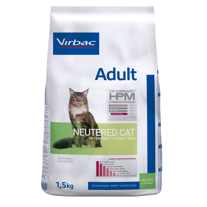 Adult Neutered Torrfoder till Katt - 1,5 kg