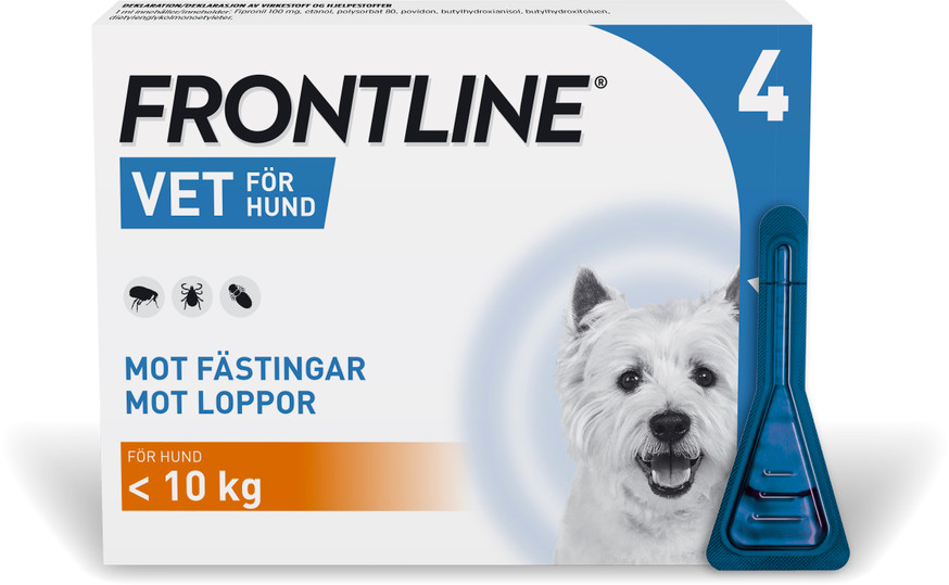 Frontline Vet - Spot-on Lösning för Hund 100 mg/ml S 4 x 0,67 ml