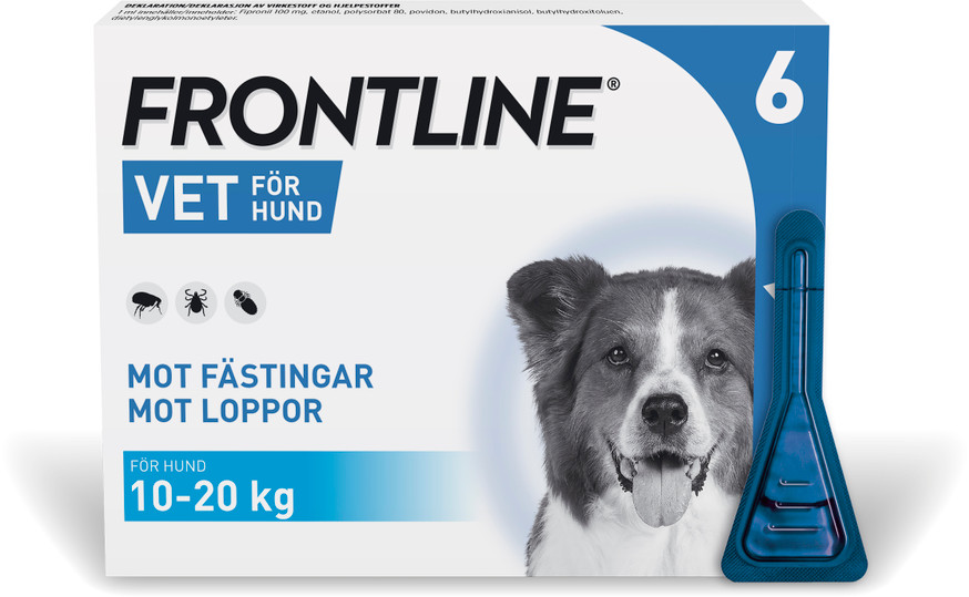 Frontline Vet - Spot-on Lösning för Hund 100 mg/ml M 6 x 1,34 ml