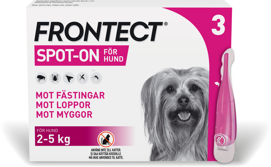 Frontect Spot-On Lösning Hund XS 33,8 mg/252,4 mg 3 x 0,5 ml