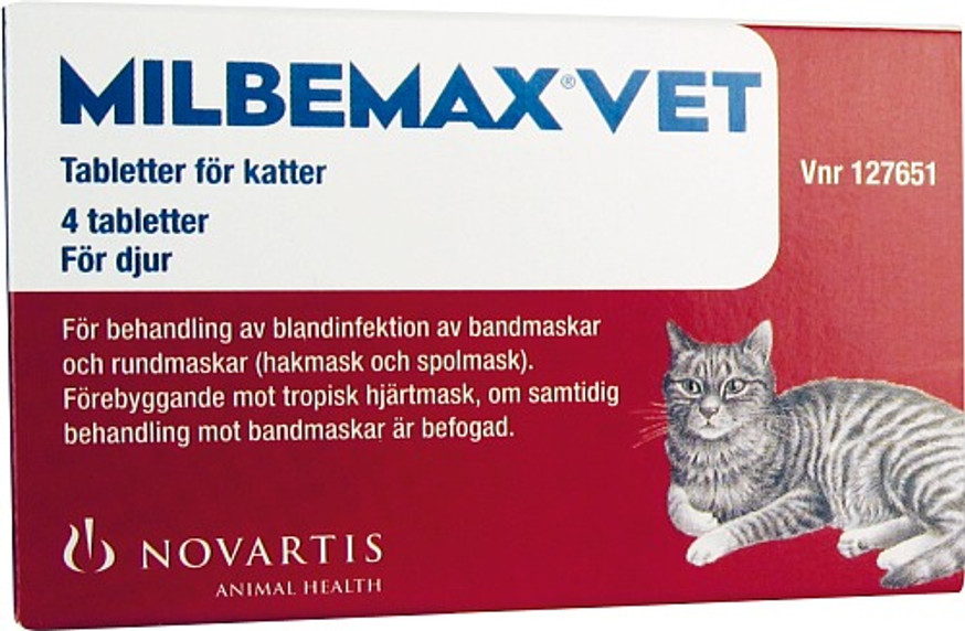 Milbemax Vet. Filmdragerad Tablett 16/40 mg, till katter