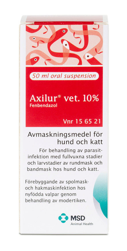 Axilur® vet. Oral Suspension 10%, för Hund/Katt