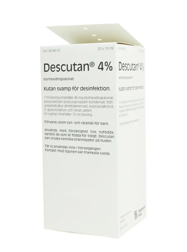 Descutan® Kutan Svamp,  4%. 50 x 15 ml