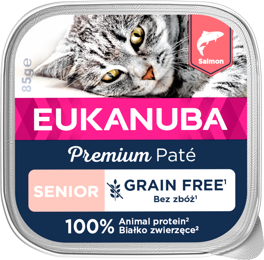 Grain Free  Senior Salmon Paté Mono Kattfoder