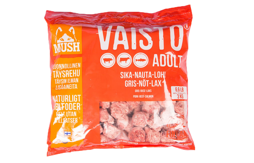 Vaisto® Köttbullar Gris-Nöt-lax Hundfoder