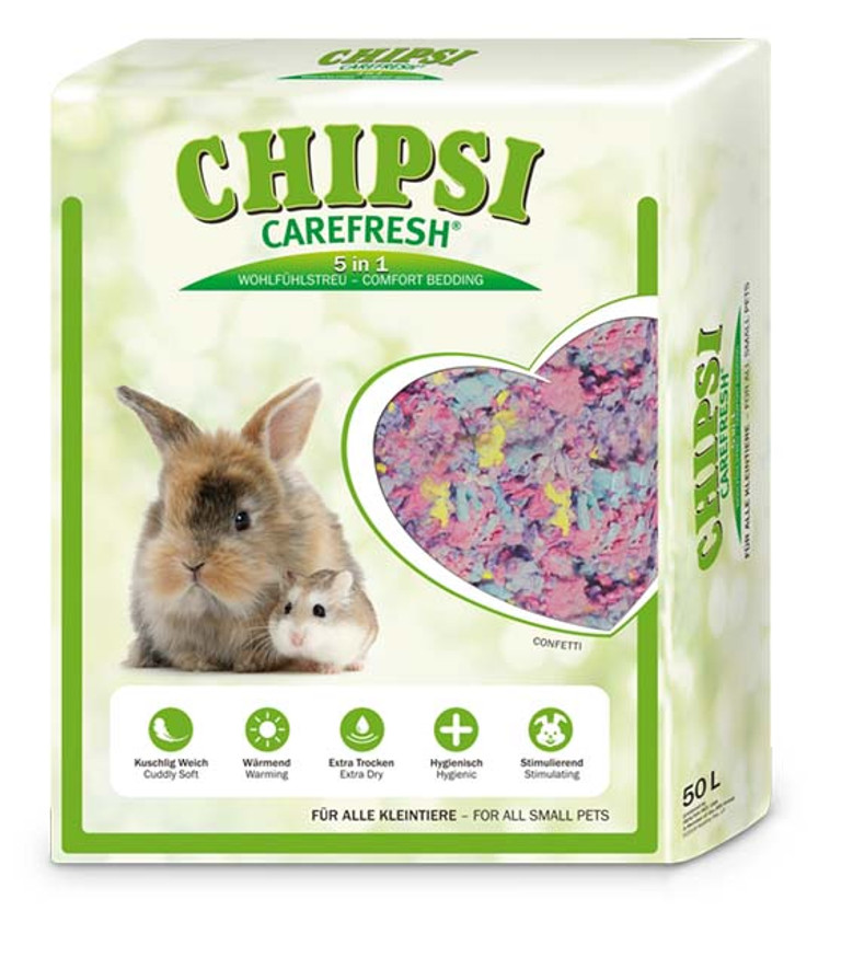 Carefresh Burspån Gnagare - Confetti 10 L, Confetti 50 L