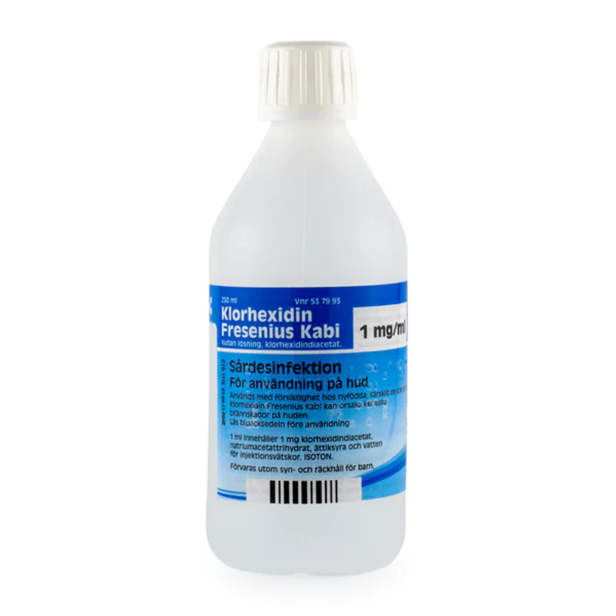 Klorhexidin Fresenius Kabi, 1 mg/ml, kutan lösning.