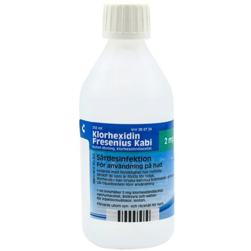 Klorhexidin Fresenius Kabi, 2 mg/ml, kutan lösning.
