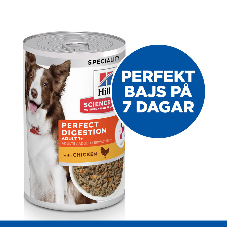 Perfect Digestion Adult 1+ Hundfoder med Kyckling och Tillsatta grönsaker