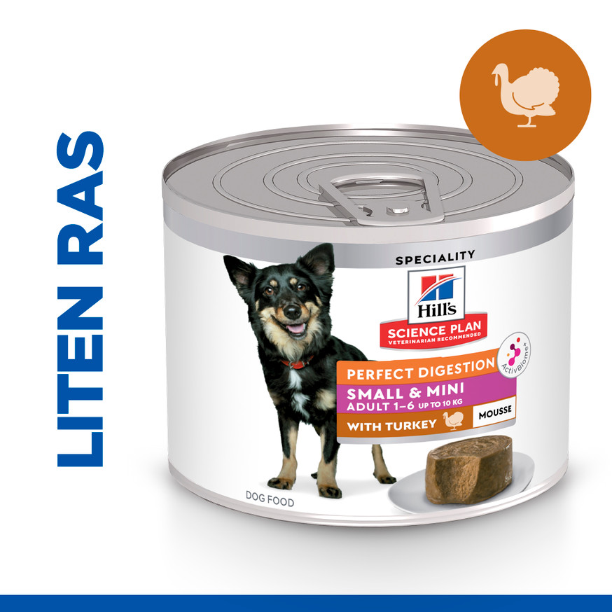 Perfect Digestion Small & Mini Adult Mousse Hundfoder med Kalkon