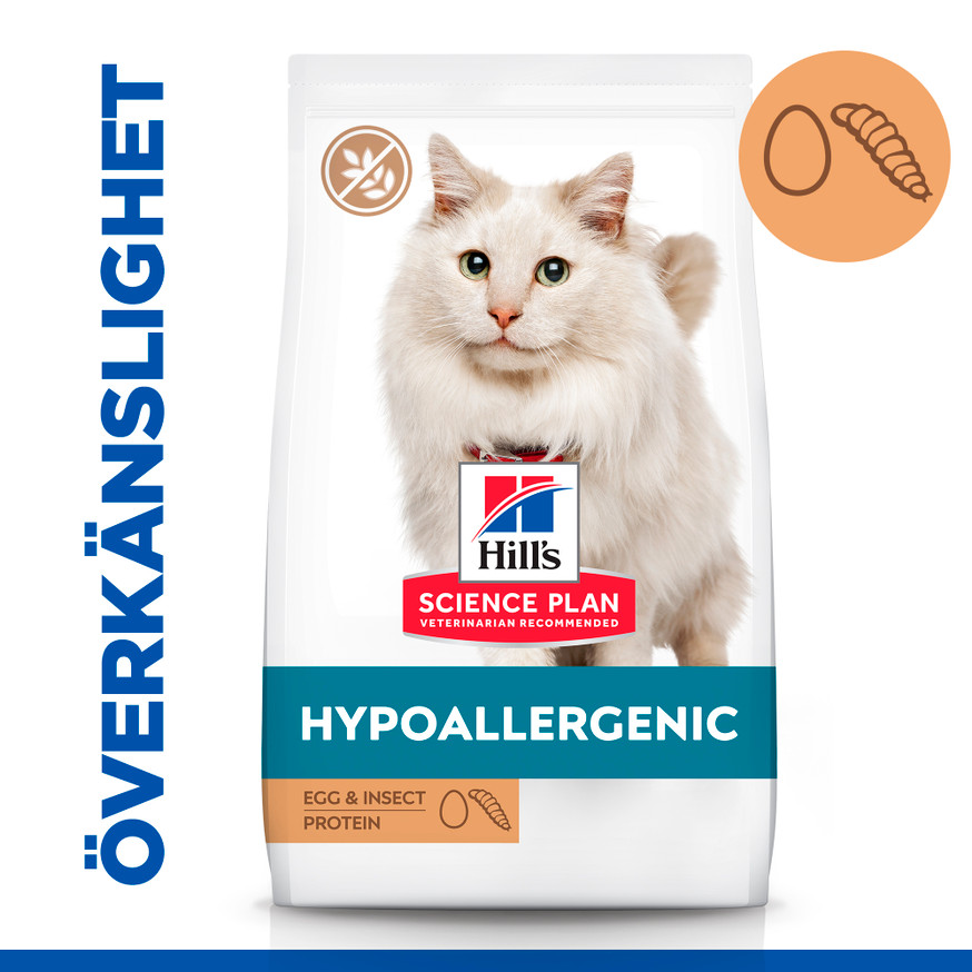 Hypoallergenic Kattfoder med Ägg & Insektsprotein