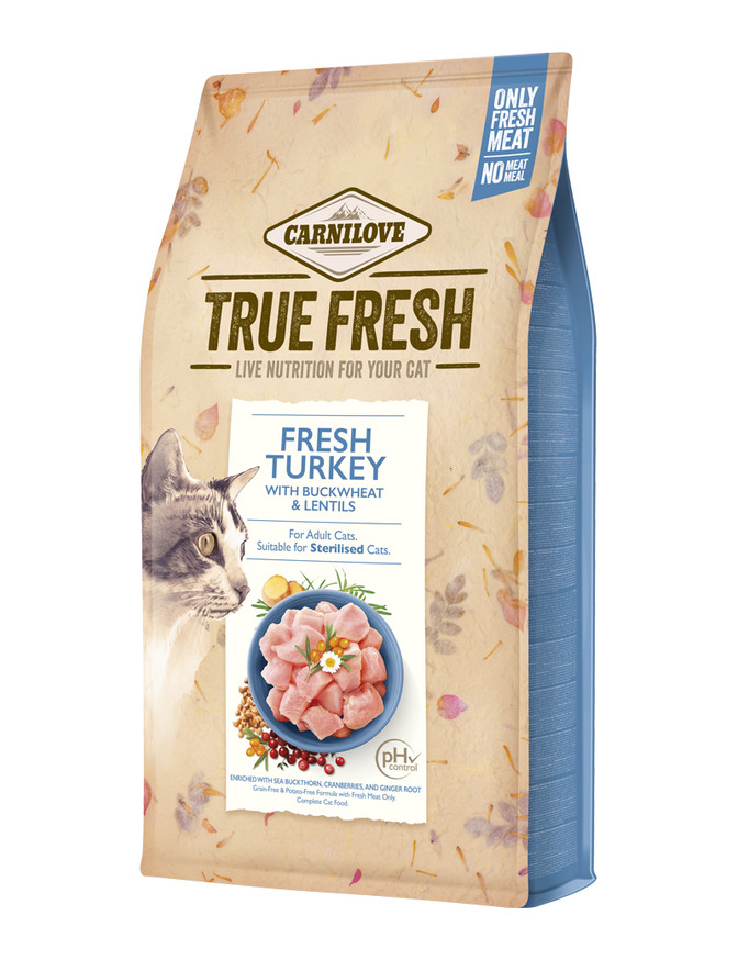 True Fresh Cat Fish Torrfoder med Örter till Katt  - 4,8 kg