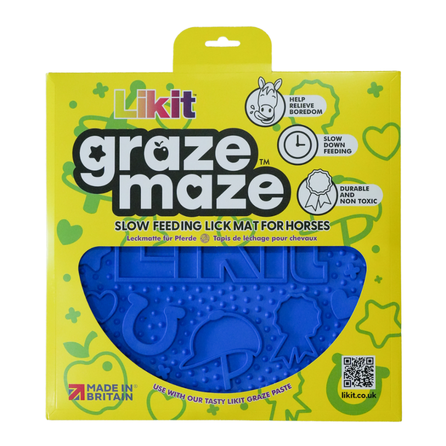 Graze Maze Slowfeeding Slickmatta till Häst - Blå