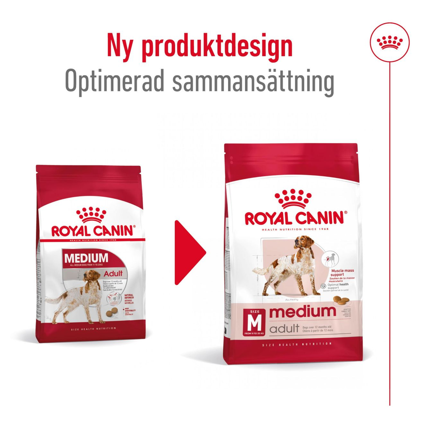 Medium Adult Torrfoder till Vuxna Hundar