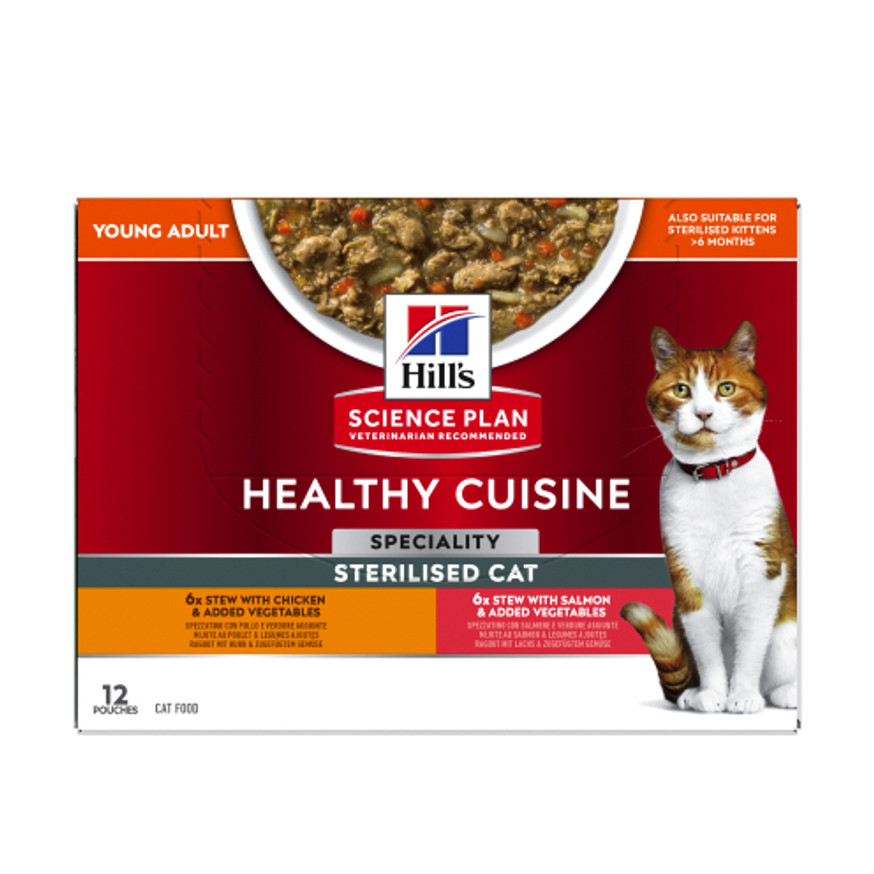 Healthy Cuisine Sterilised Cat Våtfoder med Kyckling & tillsatta grönsaker