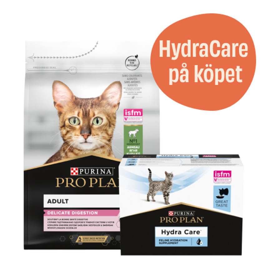 Adult Delicate Digestion Lamm för Katt + HydraCare