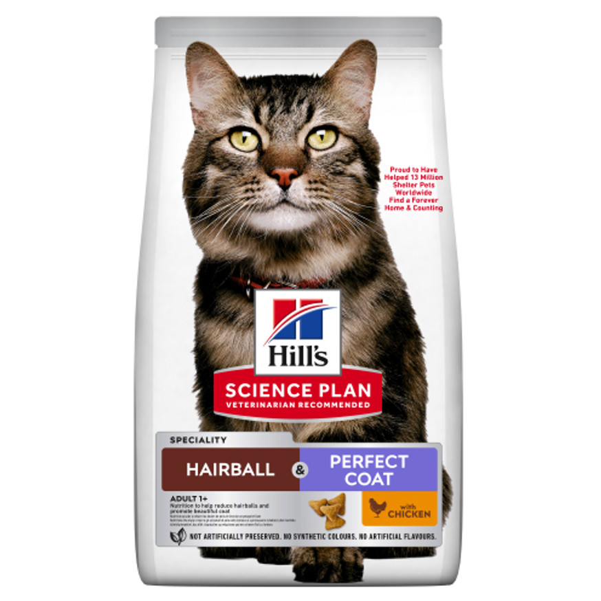 Adult Hairball & Perfect Coat torrfoder för katt