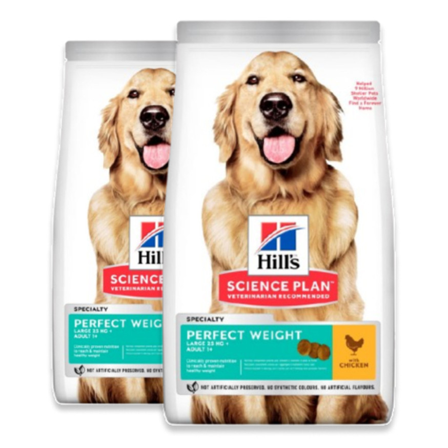 2 st Adult Perfect Weight Large Breed hundfoder med kyckling 12 kg