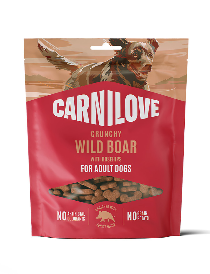 Crunchy Snack Vildsvin & Nypon hundgodis